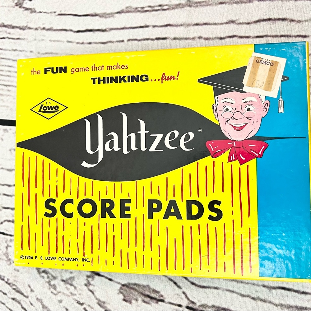 Vintage Yahtzee Score Card Pads 1972 ish era